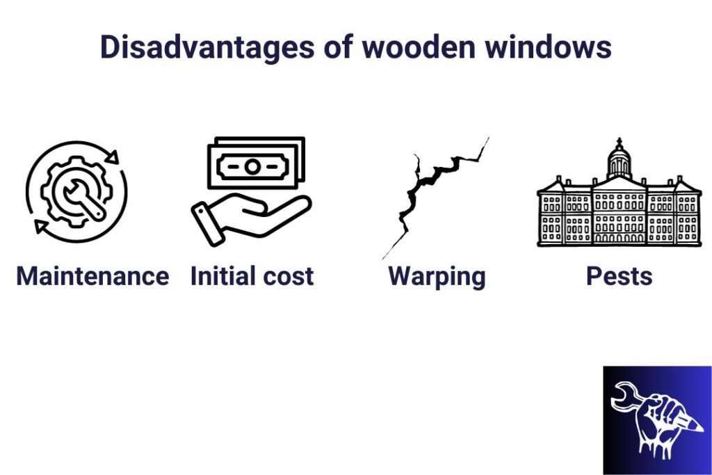 Disadvantages of wooden windows