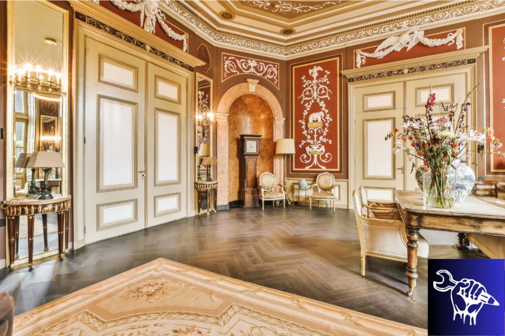 parquet flooring in the palace interior