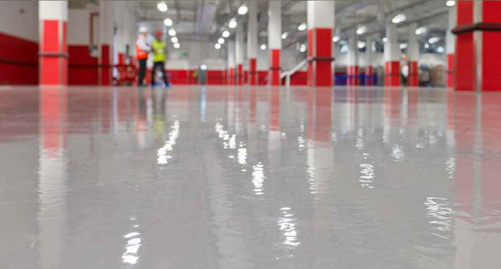 slippery resin flooring